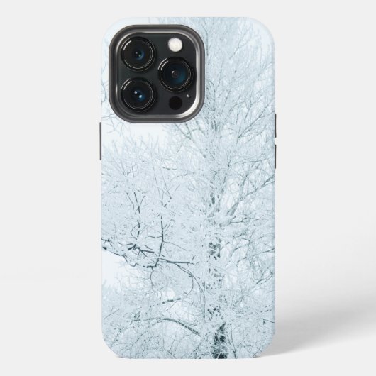 冬の自然の背景 iPhoneケース (裏面)