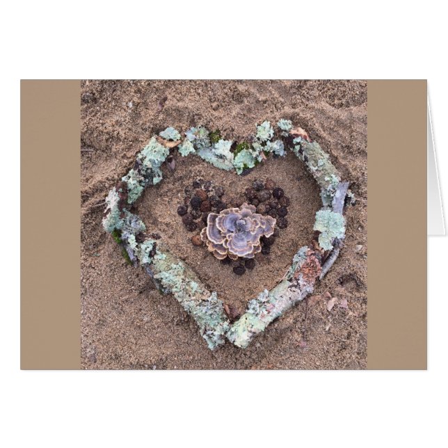 冬の自然の芸術のハート (正面横)