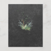 冬の自然を感じる 予算に優しい チョークボードのウェディング招待状 チラシ (裏面)