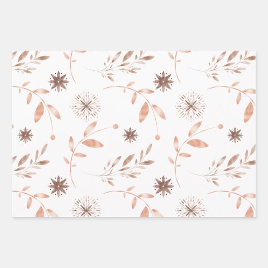 冬の自然モダン北欧クリスマス ラッピングペーパーシート (正面2)