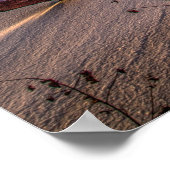 冬の自然凍ってい、池、美しい写真 ポスター (角)