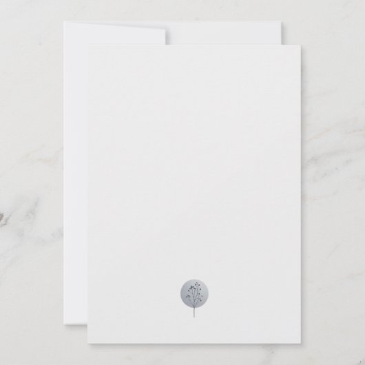 冬の自然結婚写真 招待状 (裏面)