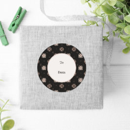 冬の自然野生動物の北欧クリスマス ラウンドシール