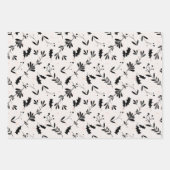 冬の自然野生動物の北欧クリスマス ラッピングペーパーシート (正面3)