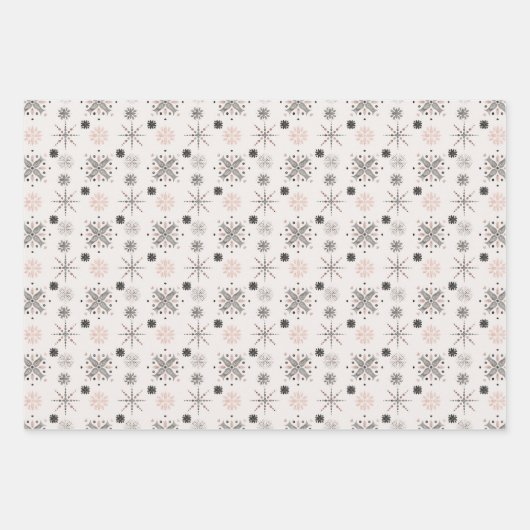 冬の自然野生動物の北欧クリスマス ラッピングペーパーシート (正面2)