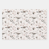 冬の自然野生動物クリスマス ラッピングペーパーシート (正面3)