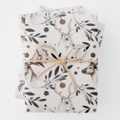 冬の自然野生動物クリスマス ラッピングペーパーシート (インサイチュ)