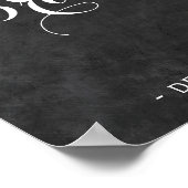 冬の自然黒板水彩ブライダルシャワー ポスター (角)