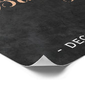 冬の自然黒板水色ベビーシャワー ポスター (角)