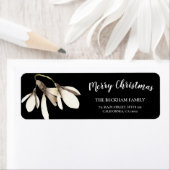 冬の自然 |アイボリーチューリップ差出人住所ラベル ラベル (インサイチュ)