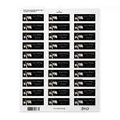 冬の自然 |アイボリーチューリップ差出人住所ラベル ラベル (フルシート)