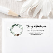 冬の自然 |パインリース差出人住所ラベル ラベル (インサイチュ)