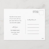 冬の自然|水彩松のコーンクリスマス シーズンポストカード (裏面)