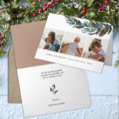 冬の自然|水彩松円錐トウヒ枝 シーズンカード