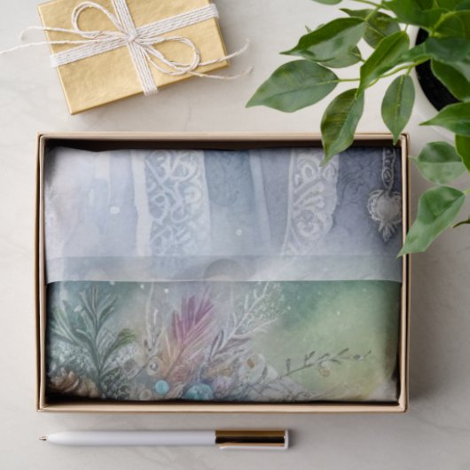 冬の至の森の女神とフクロウ 薄葉紙 (ギフト)