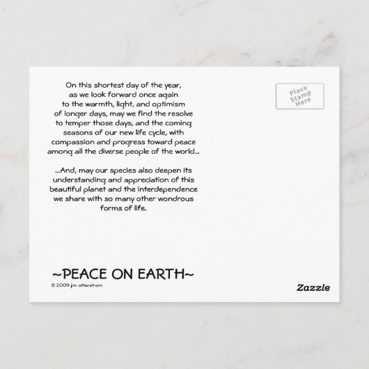 冬の至はがき ポストカード (裏面)