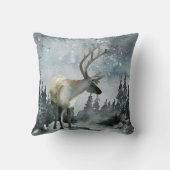 冬の至ウッドランドフォレストスタグディアスローパイ クッション (裏面)