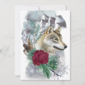 冬の至ウルフ&マウンテンズサバ異教のット シーズンカード (正面)