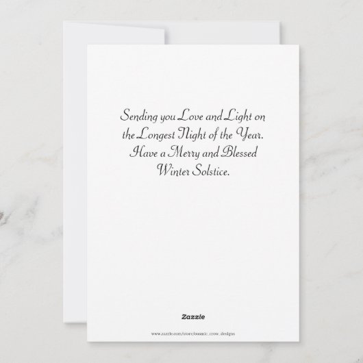 冬の至ウルフ&マウンテンズサバ異教のット シーズンカード (裏面)