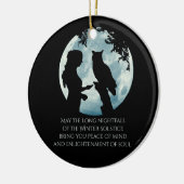 冬の至ガールアンドフクロムーン セラミックオーナメント (左)