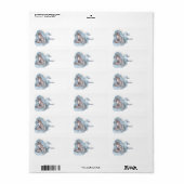 冬の至キツネ&フローラギフトラベル ラベル (フルシート)