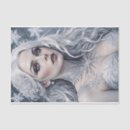 冬の至クイーンシルバーヘアコールドデクページ 薄葉紙