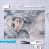 冬の至クイーンシルバーヘアコールドデクページ 薄葉紙 (クラフト)