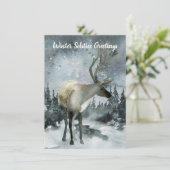 冬の至グリーティングズウッドランドフォレストスタグ カード (スタンド正面)