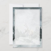 冬の至グリーティングズウッドランドフォレストスタグ カード (裏面)