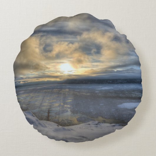 冬の至ターンアワーアーム ラウンドクッション (裏面)