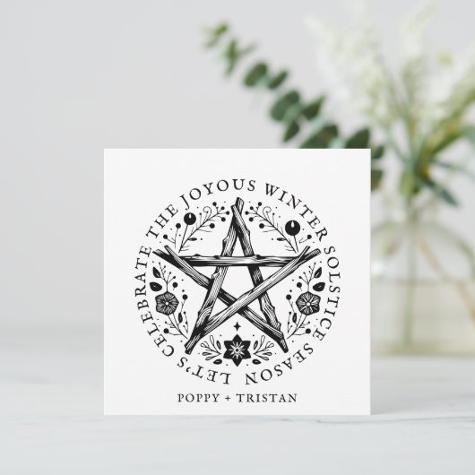 冬の至トゥウィグスター星形五角形ウィッカ シーズンカード (スタンド正面)