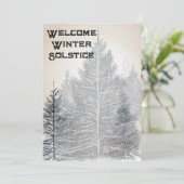 冬の至パーティの招待状裸木 シーズンカード (スタンド正面)