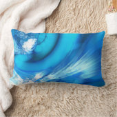 冬の至ブルー抽象芸術 ランバークッション (ブランケット)