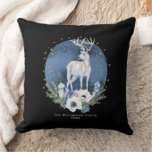 冬の至ホリデーディアブルーホワイトクリスマス クッション (ブランケット)