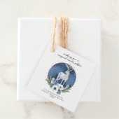 冬の至ホリデーディアブルーホワイトクリスマス フェイバータグ (インサイチュ)