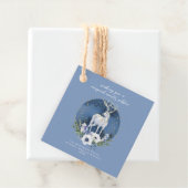 冬の至ホリデーディアブルーホワイトクリスマス フェイバータグ (インサイチュ)