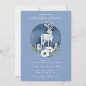 冬の至ホリデーディアブルーホワイトクリスマス 招待状 (正面)