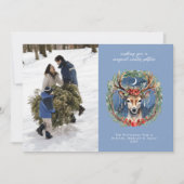 冬の至ホリデーディアユール(キリスト降誕祭)クリスマスフォト シーズンカード (正面)