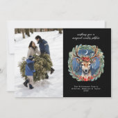 冬の至ホリデーディアユール(キリスト降誕祭)クリスマスフォト シーズンカード (正面)