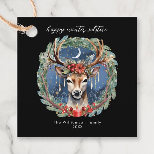 冬の至ホリデーディアリースユール（キリスト降誕祭）クリスマス フェイバータグ (正面)