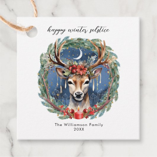 冬の至ホリデーディアリースユール(キリスト降誕祭)クリスマス フェイバータグ (正面)