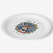 冬の至ホリデーディアリースユール(キリスト降誕祭)クリスマス ペーパープレート (アングル)