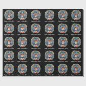 冬の至ホリデーディアリースユール（キリスト降誕祭）クリスマス ラッピングペーパー (フラット)