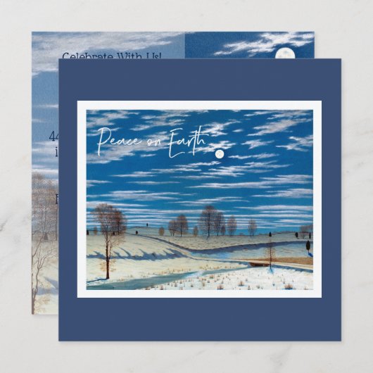 冬の至ホリデー招待状 – ムーンライトナイト 招待状 (正面/裏面)