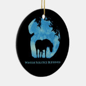 冬の至ホース&オークツリー恵み セラミックオーナメント (右)