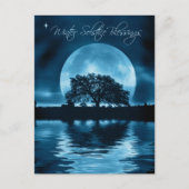 冬の至ユール(キリスト降誕祭)オークツリーアンドフルムーン ポストカード (正面)