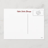 冬の至ユール(キリスト降誕祭)キツネ冬の雪 シーズンポストカード (裏面)