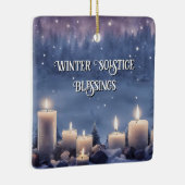 冬の至ユール（キリスト降誕祭）キャンドルin the Snow セラミックオーナメント (右)