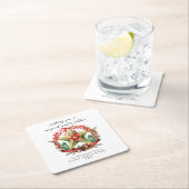 冬の至リーススターホリデークリスマスユール（キリスト降誕祭） スクエアペーパーコースター (インサイチュ)