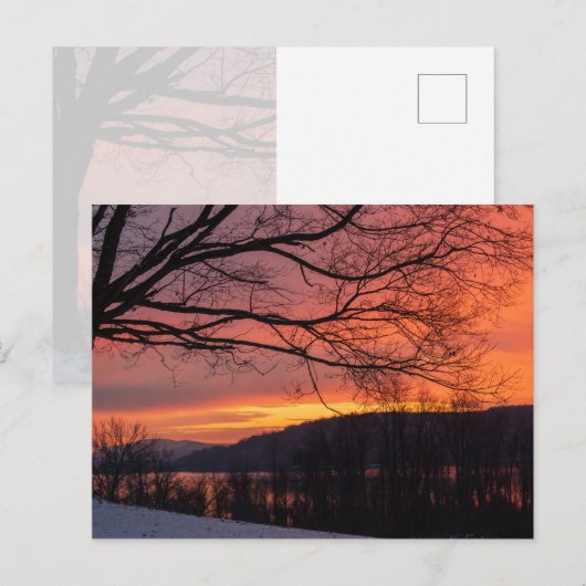 冬の至夕日 ポストカード (正面/裏面)